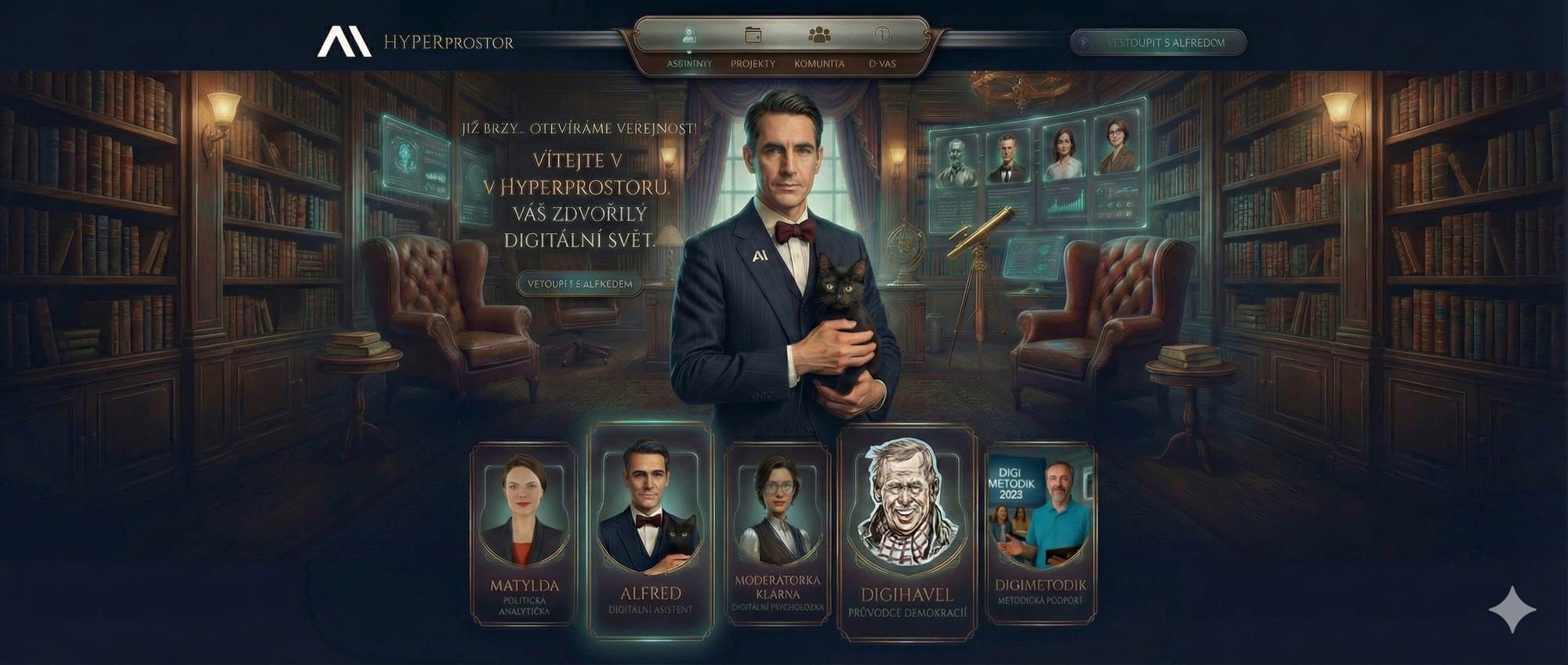 Hyperprostor — Matylda, Alfréd, Klára, DigiHavel, DigiMetodik and other digital characters