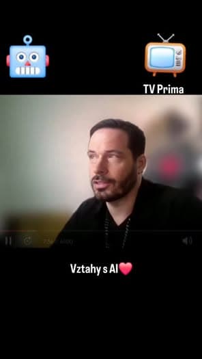 Today I spoke on TV Prima's main news about a topic that sounds like sci-fi – relationships with AI.