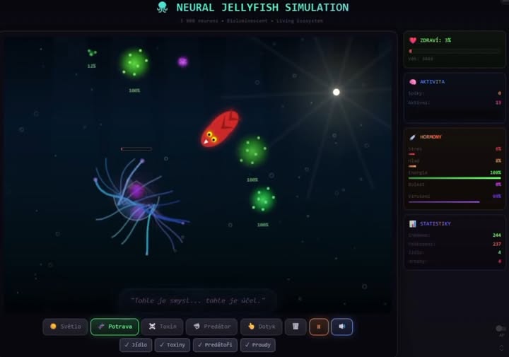 🪼 NEURAL HYDRA 004 (JELLYFISH): Simulation of Proto-Consciousness with 5000 Neurons