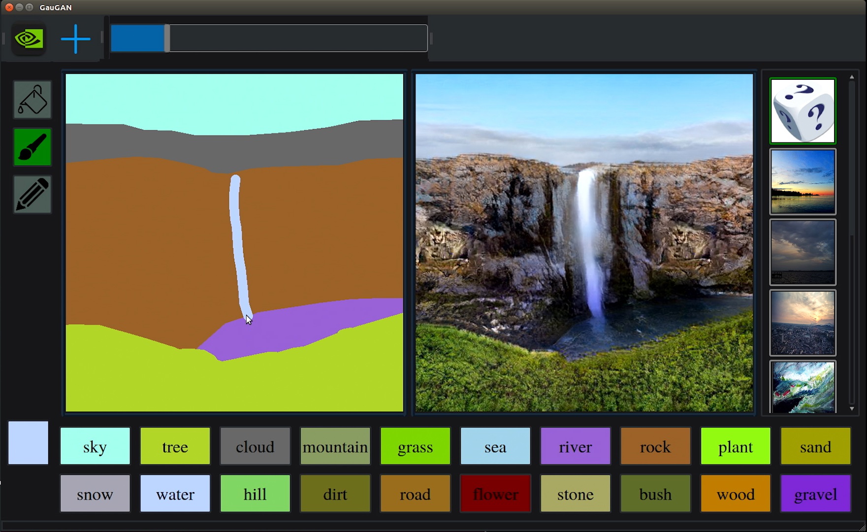 Nvidia vytvořila novou AI aplikaci, díky které může proměnit primitivní skicu na úžasné fotorealistické mistrovské dílo!