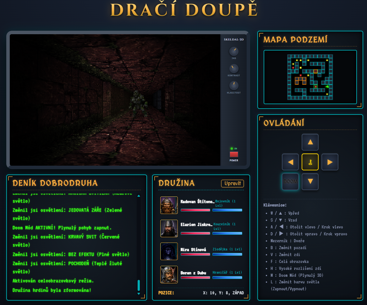 Dračí doupě v Antigravity: když si člověk za večer postaví vlastní dungeon