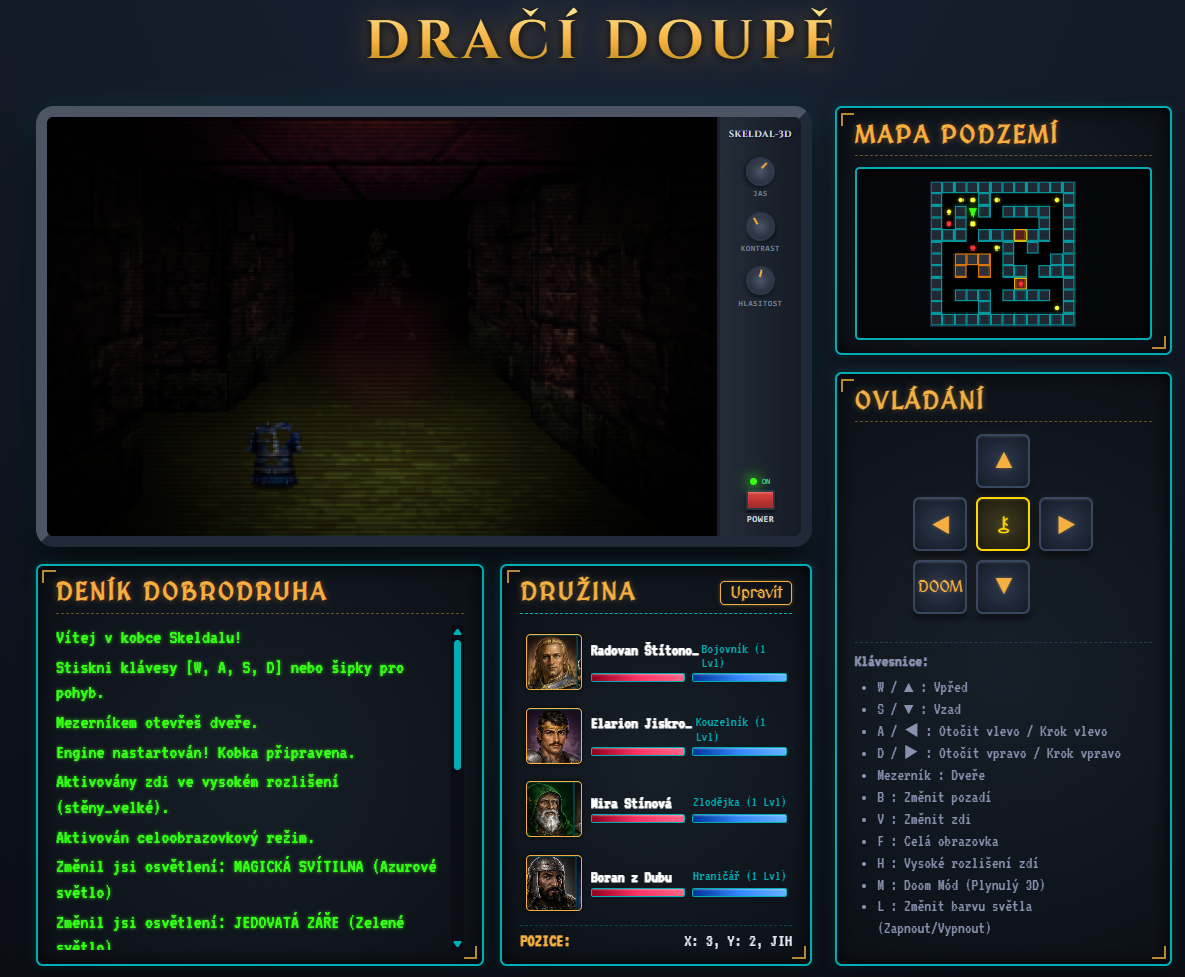Mobilní verze dungeon crawleru s protivníkem