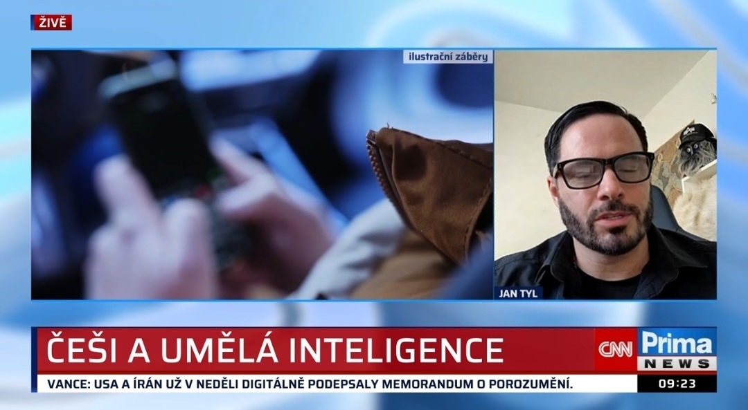 CNN Prima News: rozhovor s Janem Tylem a ilustrační záběry k AI