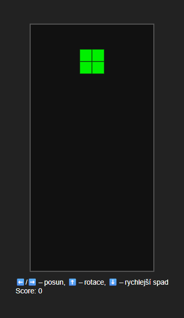 Tetris generated by the model in about two seconds